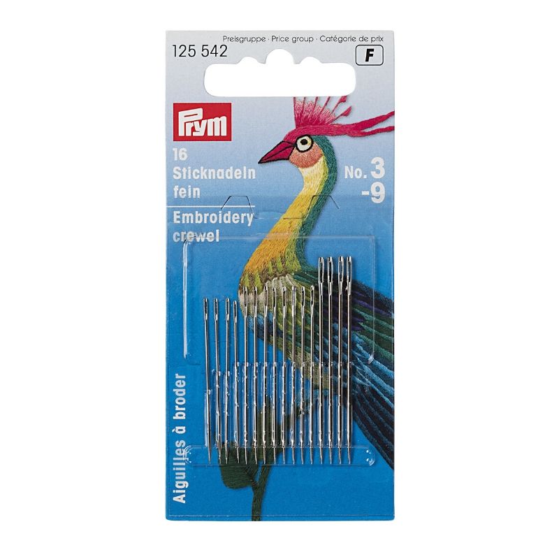 Prym Hand Sewing Embroidery Crewel Needles Ackroyd and Adams Ltd